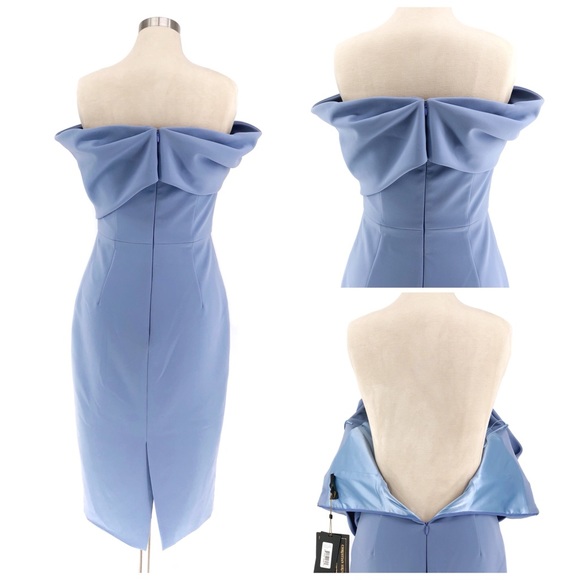 CHRISTIAN SIRIANO CREPE BOW OFF SHOULDER GOWN - Picture 5 of 8